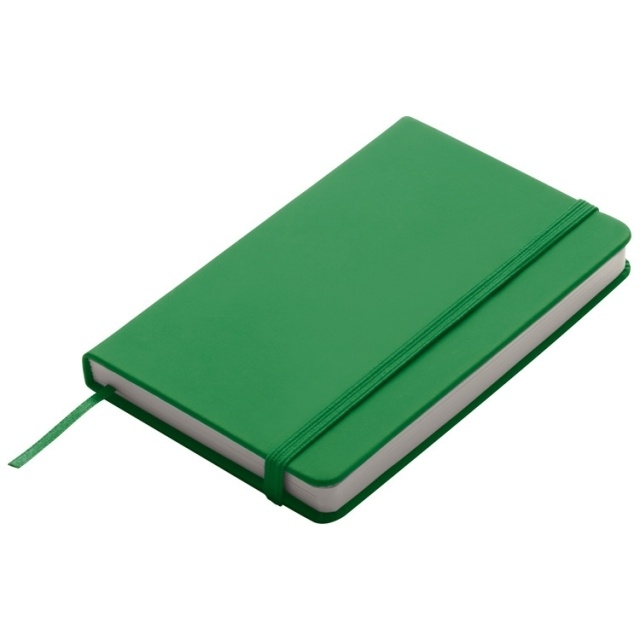 Logo trade promotional gift photo of: Notebook A6 Lübeck, green