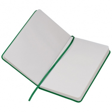 Logo trade promotional giveaway photo of: Notebook A6 Lübeck, green
