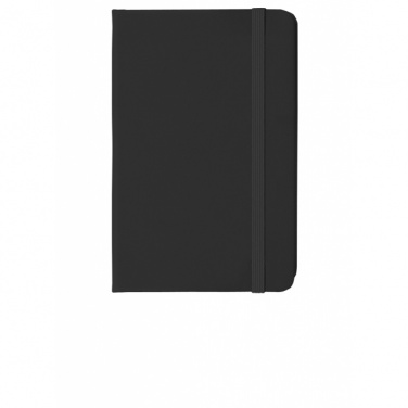 Logo trade promotional products image of: Notebook A6 Lübeck, black