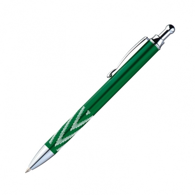 Logotrade promotional item picture of: Metal ball pen 'Kade'  color green