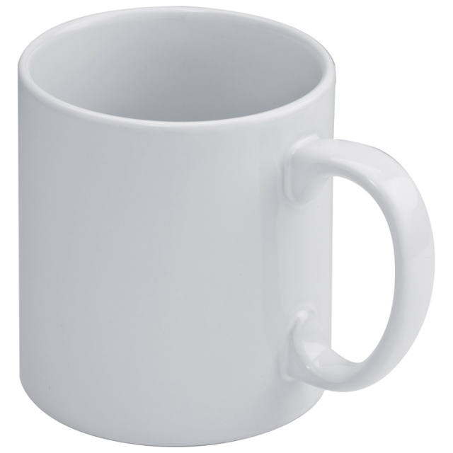 Logo trade business gift photo of: Ceramic mug Monza, white