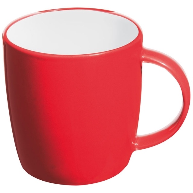 Logo trade promotional products image of: Ceramic mug Martinez, red