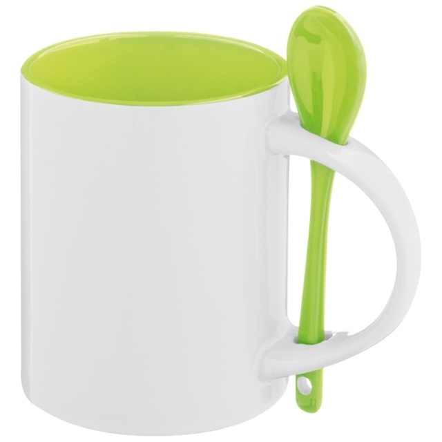 Logo trade promotional items picture of: Ceramic cup Savannah, light green