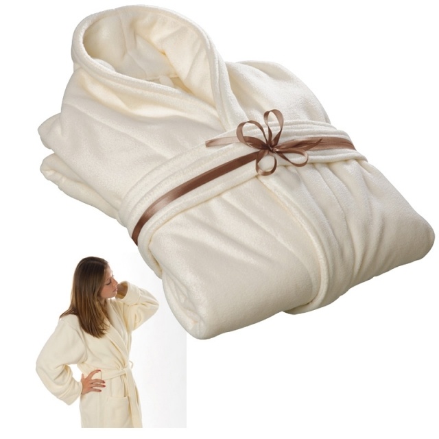 Logo trade corporate gifts picture of: Bathrobe, beige