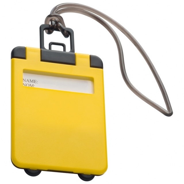 Logotrade corporate gift image of: Luggage tag 'Kemer'  color yellow