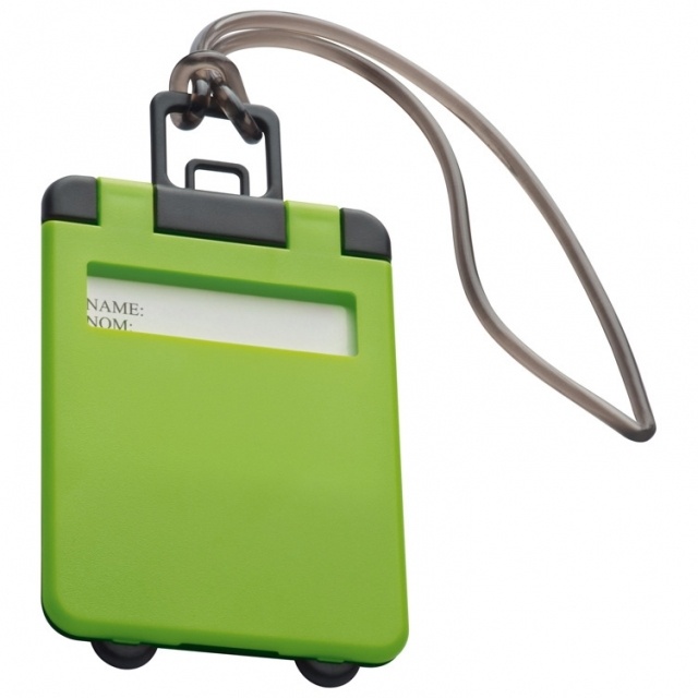 Logotrade promotional gift image of: Luggage tag 'Kemer'  color light green