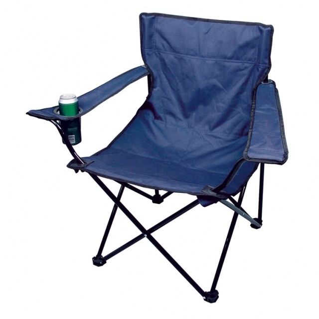 Logo trade advertising products image of: Foldable chair 'Yosemite'  color navy