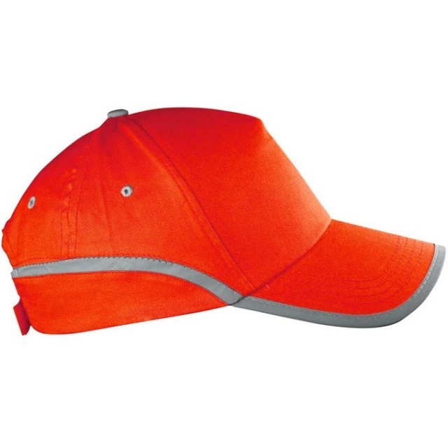 Logo trade promotional gift photo of: 5-panel reflective cap 'Dallas'  color red
