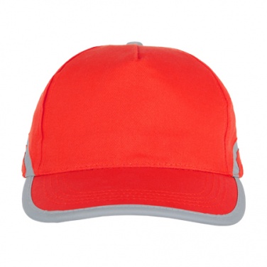 Logotrade corporate gift image of: 5-panel reflective cap 'Dallas'  color red