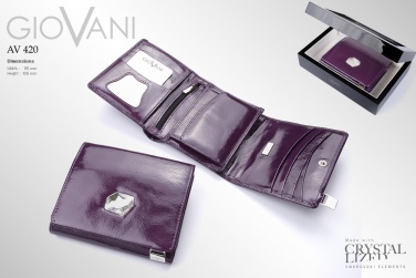 Logo trade business gifts image of: Ladies wallet with Swarovski crystal AV 120