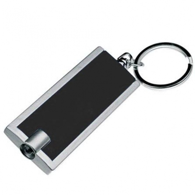 Logotrade advertising products photo of: Plastic key ring 'Bath'  color black