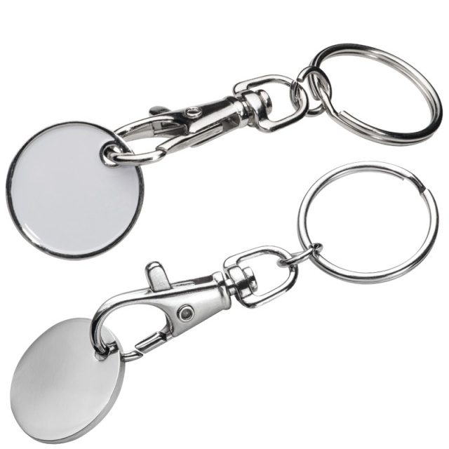Logo trade business gift photo of: Key ring ARRAS  color white