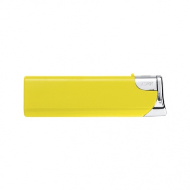 Logo trade promotional giveaways image of: Electronic lighter 'Knoxville'  color yellow