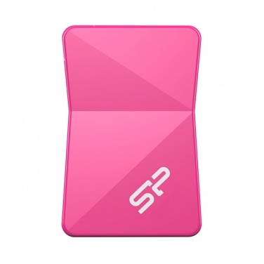 Logo trade promotional giveaways image of: USB flashdrive pink Silicon Power Touch T08 64GB