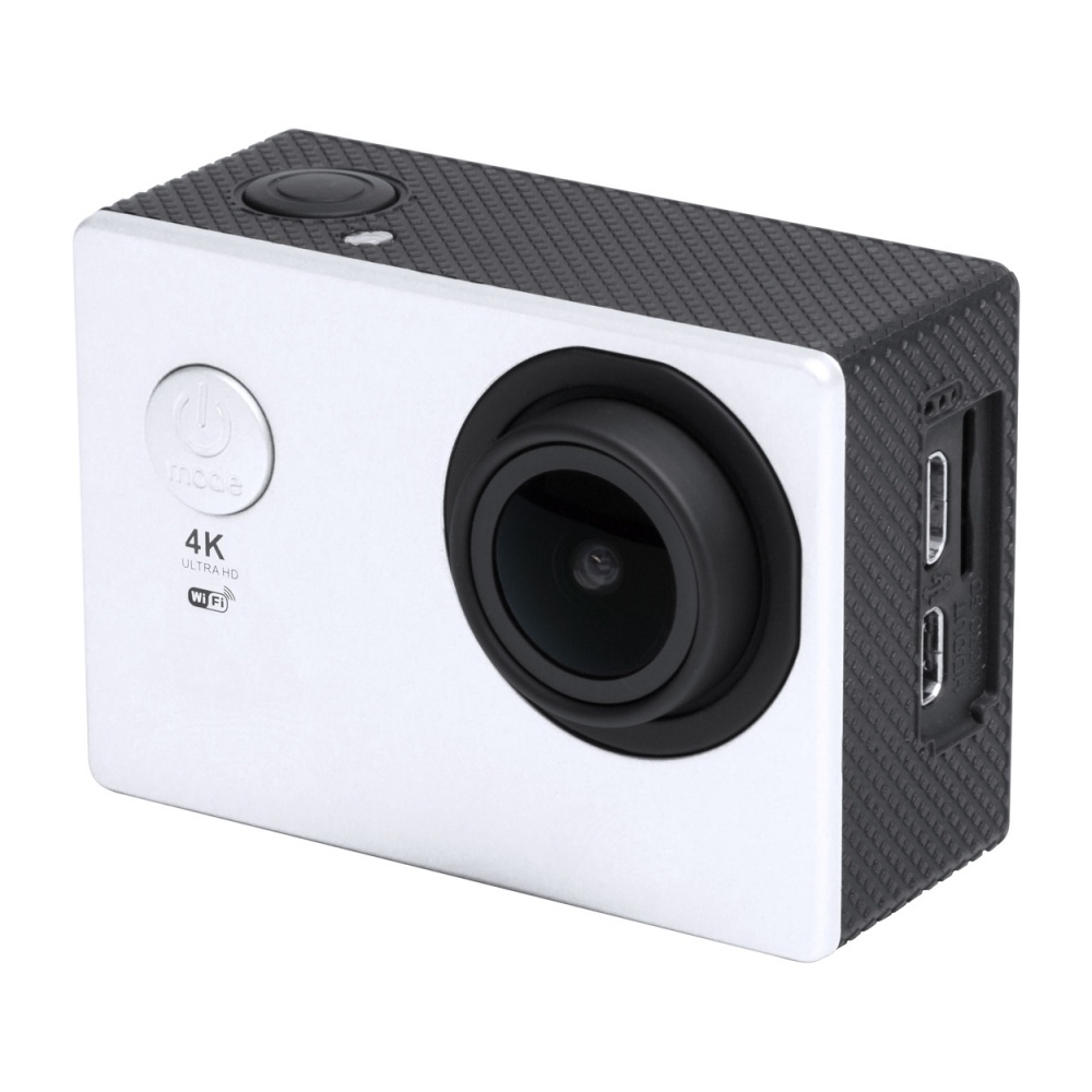 Logotrade business gift image of: Action camera 4K, plastic, white