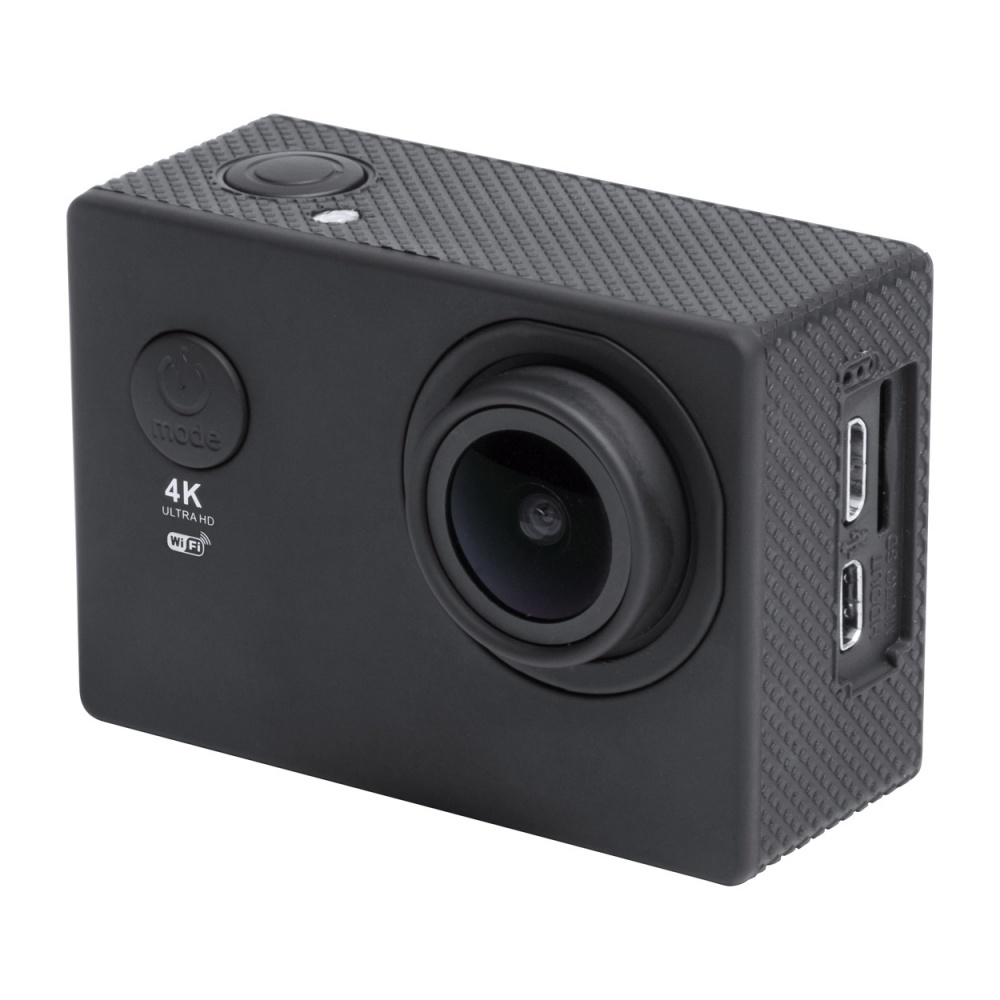 Logo trade promotional gifts picture of: Action camera 4K plastic black