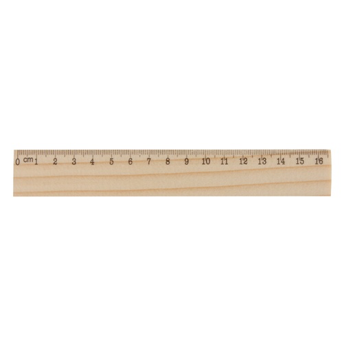 Logo trade advertising products image of: Wooden ruler, 16 cm