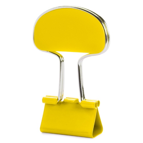 Logo trade advertising products image of: Note clip, yellow