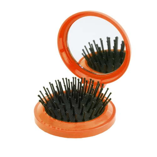 Logotrade advertising product picture of: mirror with hairbrush AP731367-03 orange