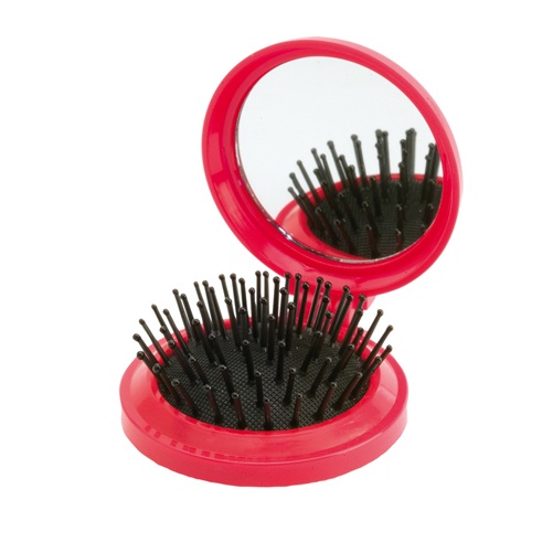 Logotrade promotional items photo of: mirror with hairbrush AP731367-05 red