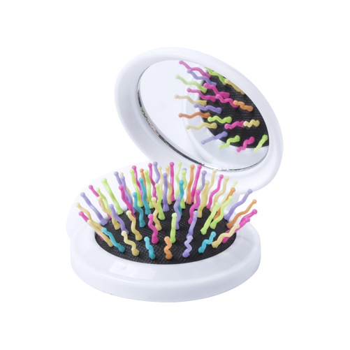 Logo trade business gift photo of: hairbrush with mirror AP781436-01