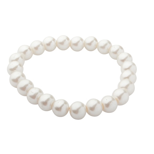 Logo trade corporate gifts image of: Bracelet with pearls AP791467-01, valge