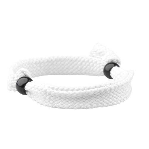 Logo trade promotional gifts image of: Textile bracelet, white