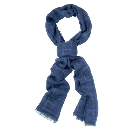 Logo trade advertising products image of: Cool striped scarf navy blue