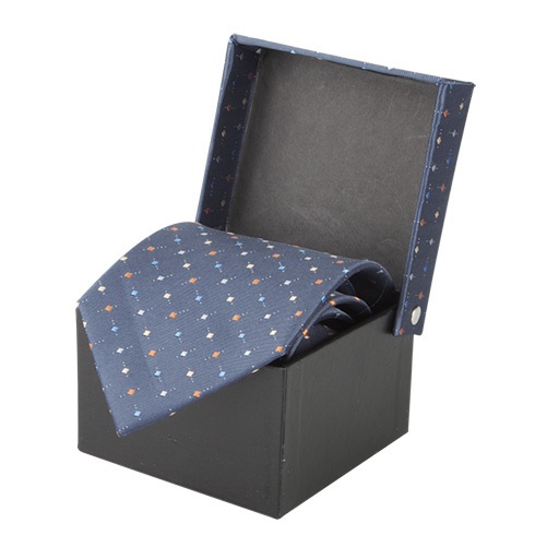 Logo trade promotional gift photo of: Tie in a nice giftbox blue