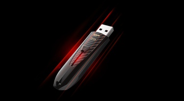 Logotrade promotional merchandise picture of: Pendrive Silicon Power Blaze B25, black