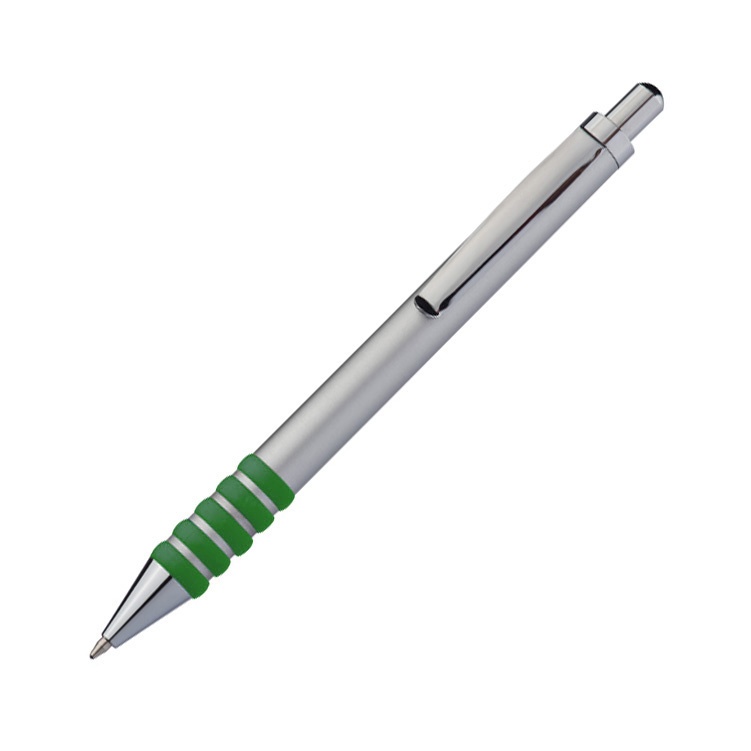 Logotrade promotional merchandise picture of: Metal ball pen OLIVET, green
