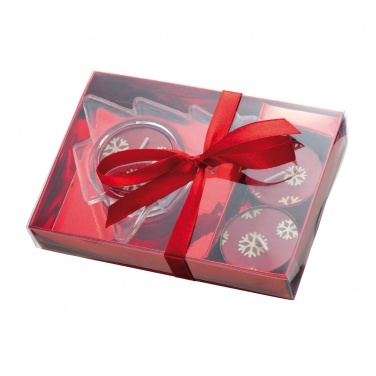 Logotrade corporate gift picture of: Christmas candle set TUMBA, red