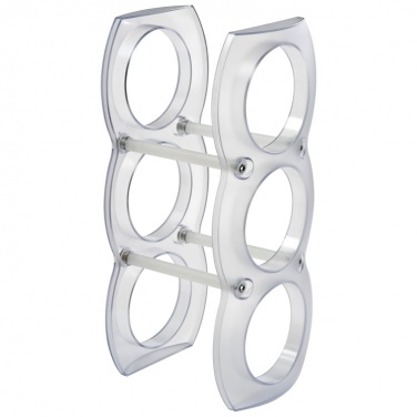 Logotrade promotional giveaway picture of: Plastic wine rack  MONTEGO BAY, white