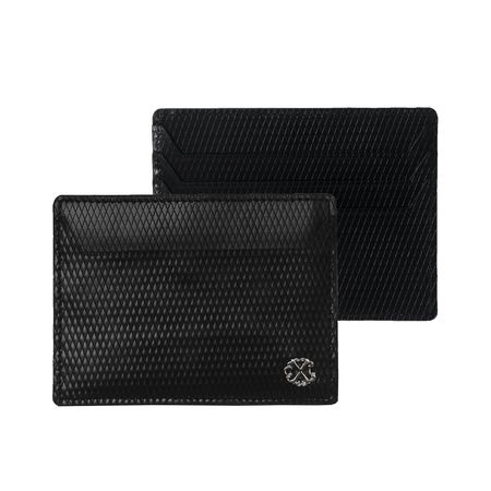 Logotrade corporate gift image of: Card holder Rhombe, black