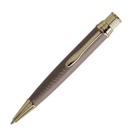 Logo trade promotional gifts image of: Ballpoint pen Evidence Leather Sandy Pink