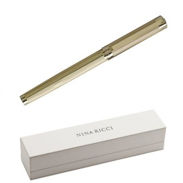Logo trade promotional giveaways picture of: Rollerball pen Ciselé, gold