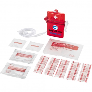 Logo trade business gifts image of: Haste 10-piece first aid kit, red