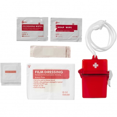 Logo trade promotional item photo of: Haste 10-piece first aid kit, red