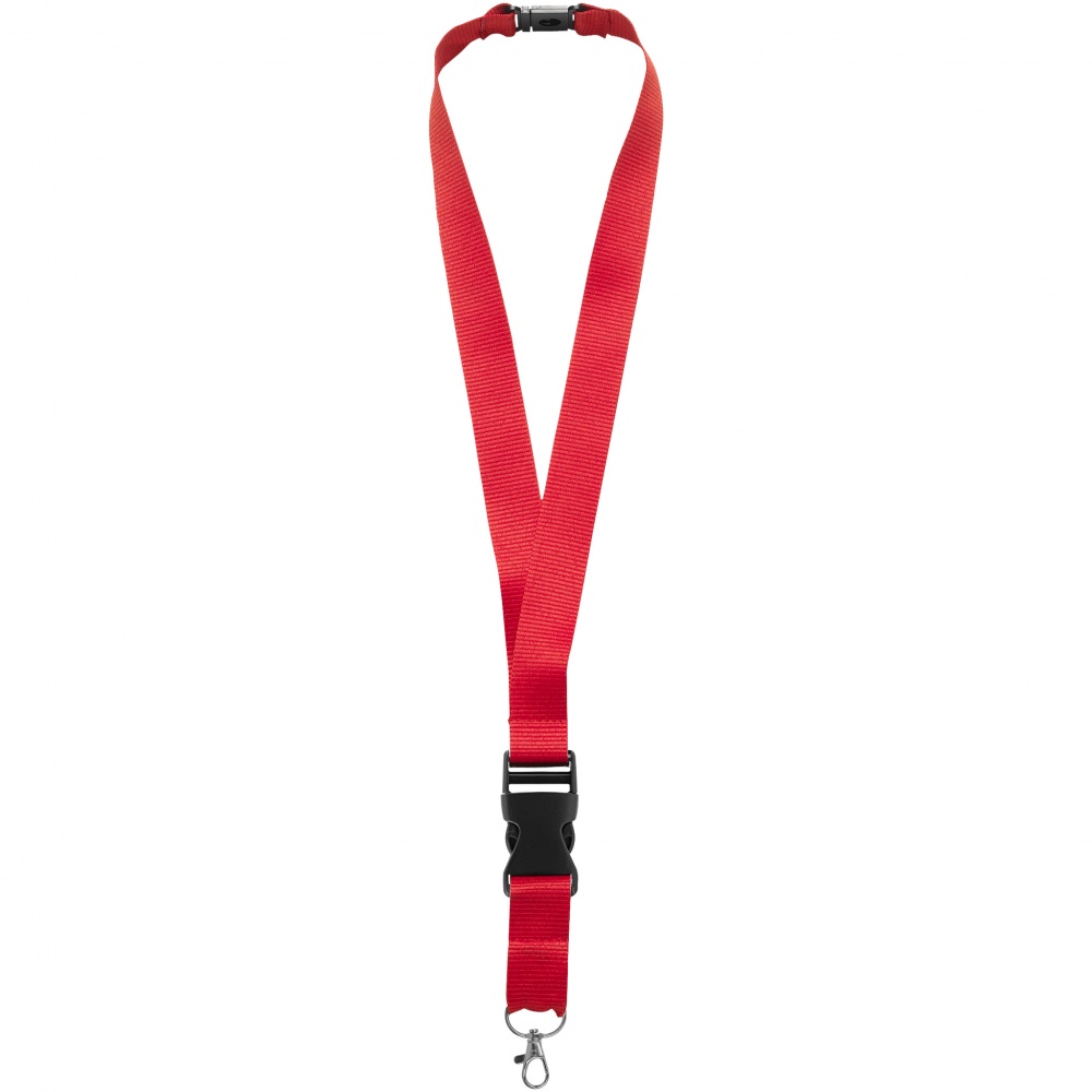Logotrade promotional giveaway image of: Yogi lanyard with detachable buckle, red