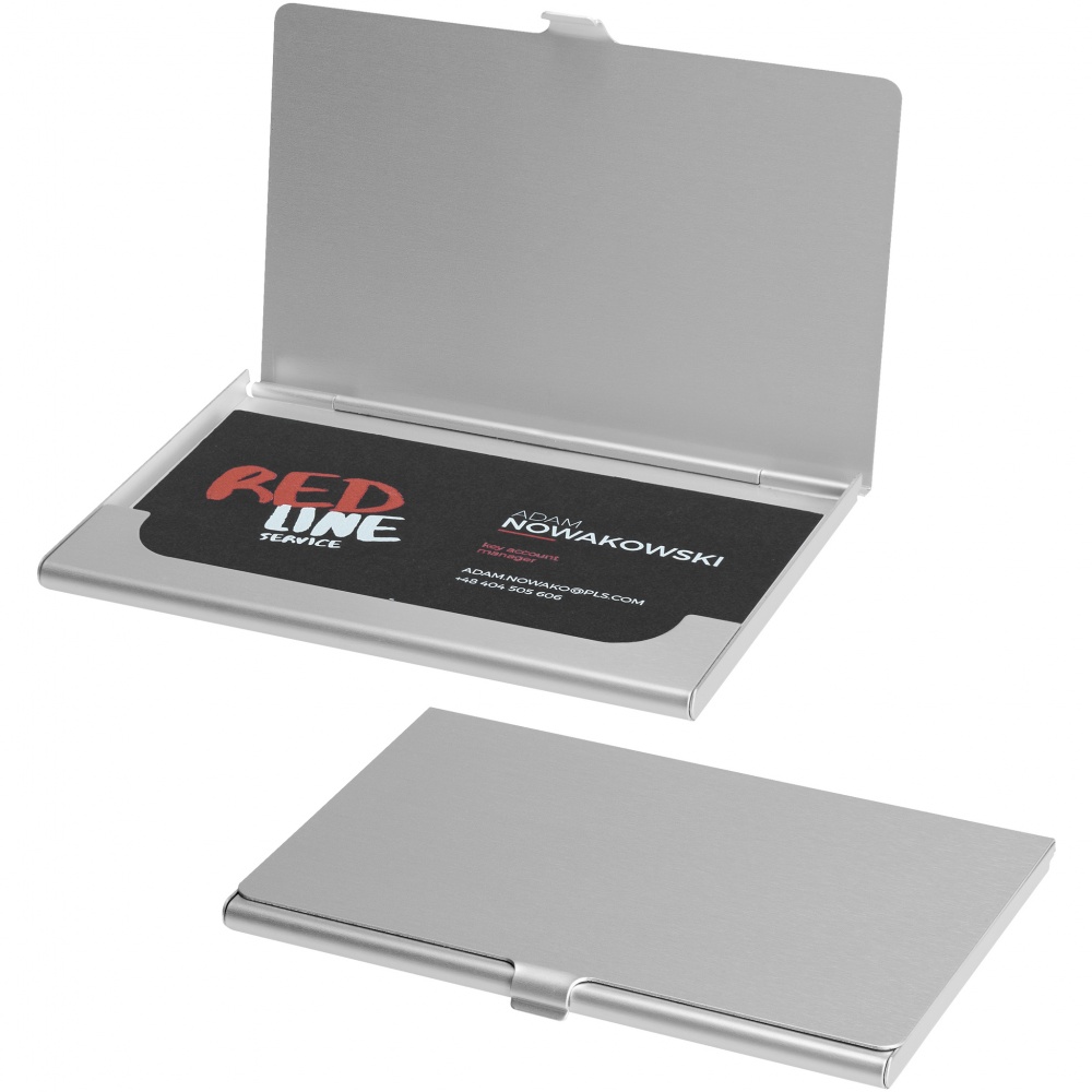 Logotrade promotional giveaway picture of: Shanghai business card holder, silver