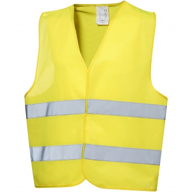 Logo trade promotional giveaways image of: Professional safety vest in pouch, yellow