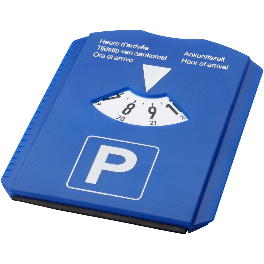 Logotrade promotional item picture of: 5-in-1 parking disk, blue