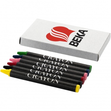 Logo trade promotional gift photo of: 6-piece crayon set