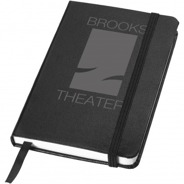 Logo trade promotional giveaways image of: Classic pocket notebook, black
