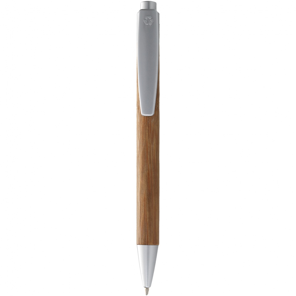 Logo trade promotional giveaways picture of: Borneo ballpoint pen, silver
