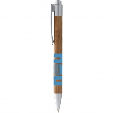 Logo trade promotional merchandise image of: Borneo ballpoint pen, silver