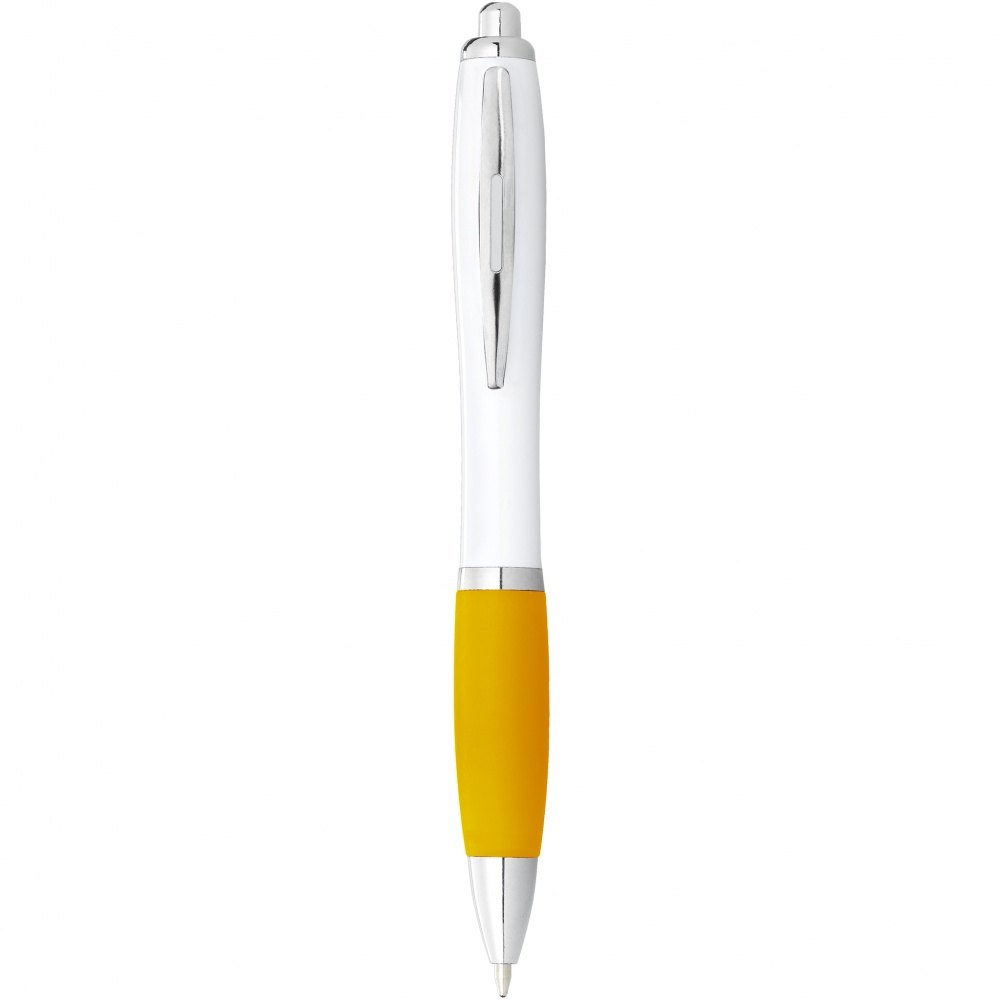 Logo trade promotional items image of: Nash Ballpoint pen, yellow