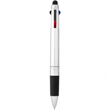 Logotrade promotional gifts photo of: Burnie multi-ink stylus ballpoint pen, silver