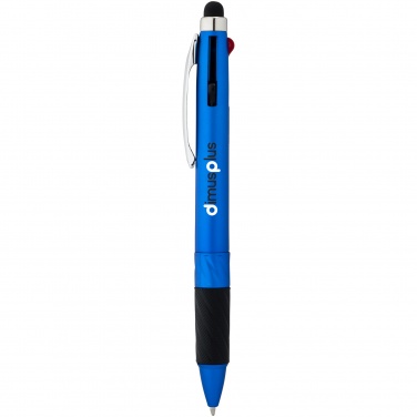 Logotrade promotional gift image of: Burnie multi-ink stylus ballpoint pen, blue