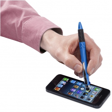 Logotrade promotional product image of: Burnie multi-ink stylus ballpoint pen, blue